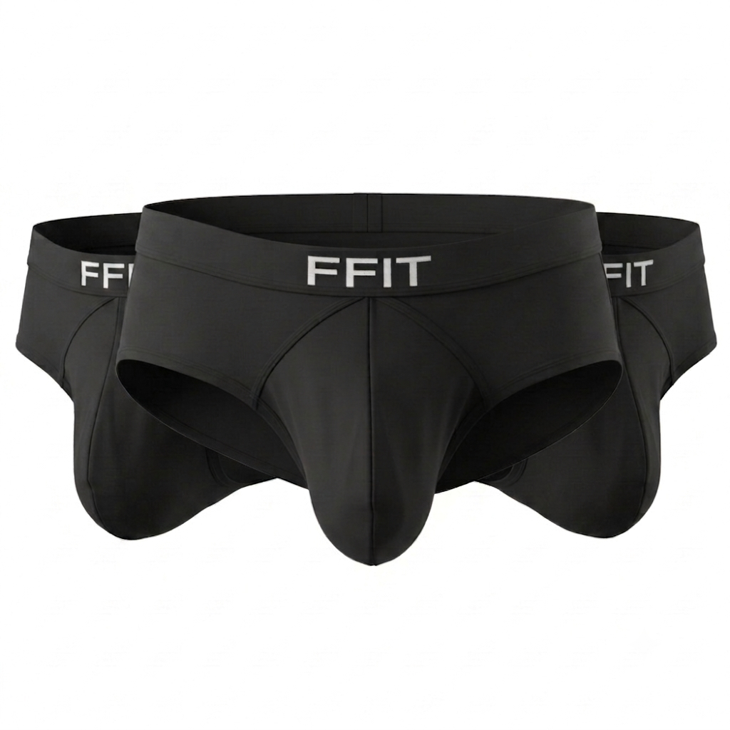 Pack of 3 Black Breifs